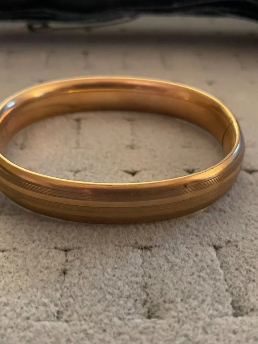 Vintage Gold Bracelet 1/20 12k Etched 23 grams Bangle 1940s Deco Mid Century